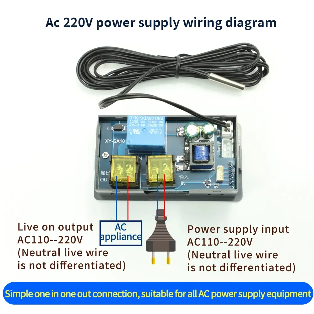 SA10/SA10-W AC110-220V 10A Remote WiFi Thermostat Temperature Controller Digital Display Thermostat