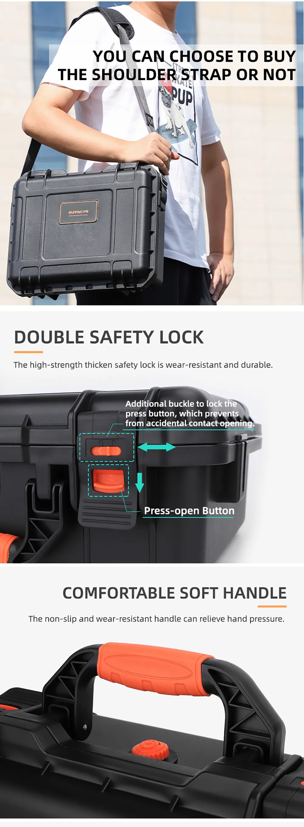 Sunnylife Portable Waterproof Storage Shoulder Bag Handbag Carrying Box Case for DJI MINI 4 PRO Drone Remote Controller Combo Set