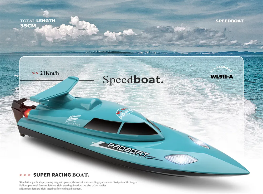 Wltoys WL911-A RTR 2.4G RC Boat High Speed Self-Righting Waterproof Racing Ship Water Cooling Vehicles Models Toys Wltoys WL911-A RTR 2.4G RC Boat High Speed Self-Righting Waterproof Racing Ship Water Cooling Vehicles Models Toys