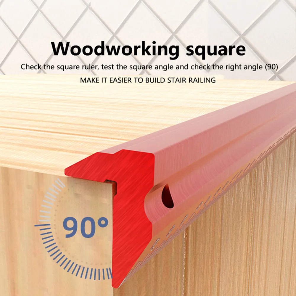V Shape Marking Ruler Double-Sided Aluminum Alloy CNC Precision Measurement Tool Ideal for Square and Right Angle Checks