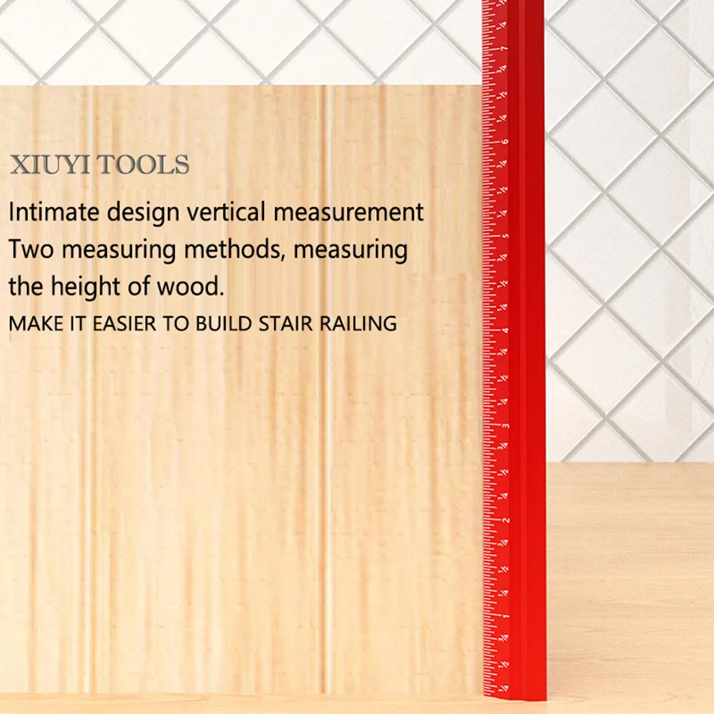 V Shape Marking Ruler Double-Sided Aluminum Alloy CNC Precision Measurement Tool Ideal for Square and Right Angle Checks