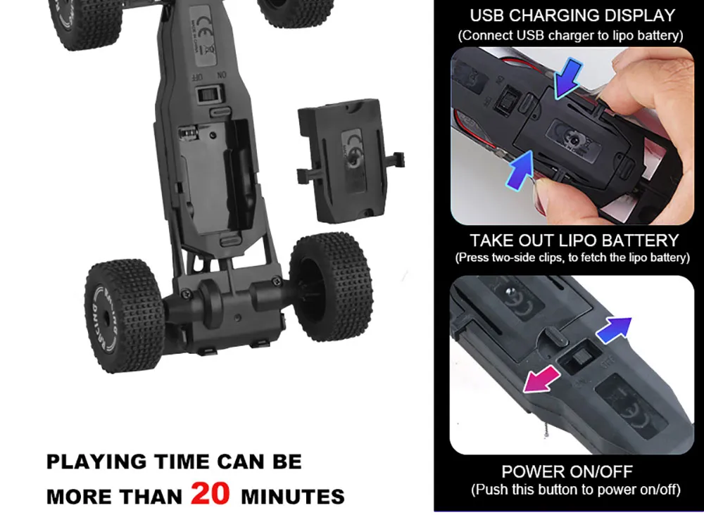 KOOTAI K2401 1/24 2WD RC Car With Gyro Full Proportional Control Vehicle Models KOOTAI K2401 1/24 2WD RC Car With Gyro Full Proportional Control Vehicle Models