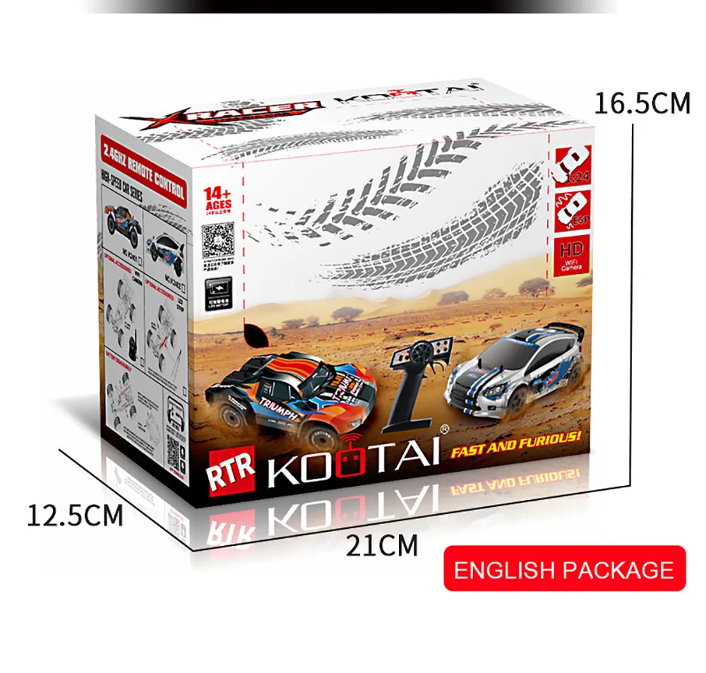 KOOTAI K2402 1/24 2WD RC Car With Gyro Full Proportional Control Vehicle Models KOOTAI K2402 1/24 2WD RC Car With Gyro Full Proportional Control Vehicle Models