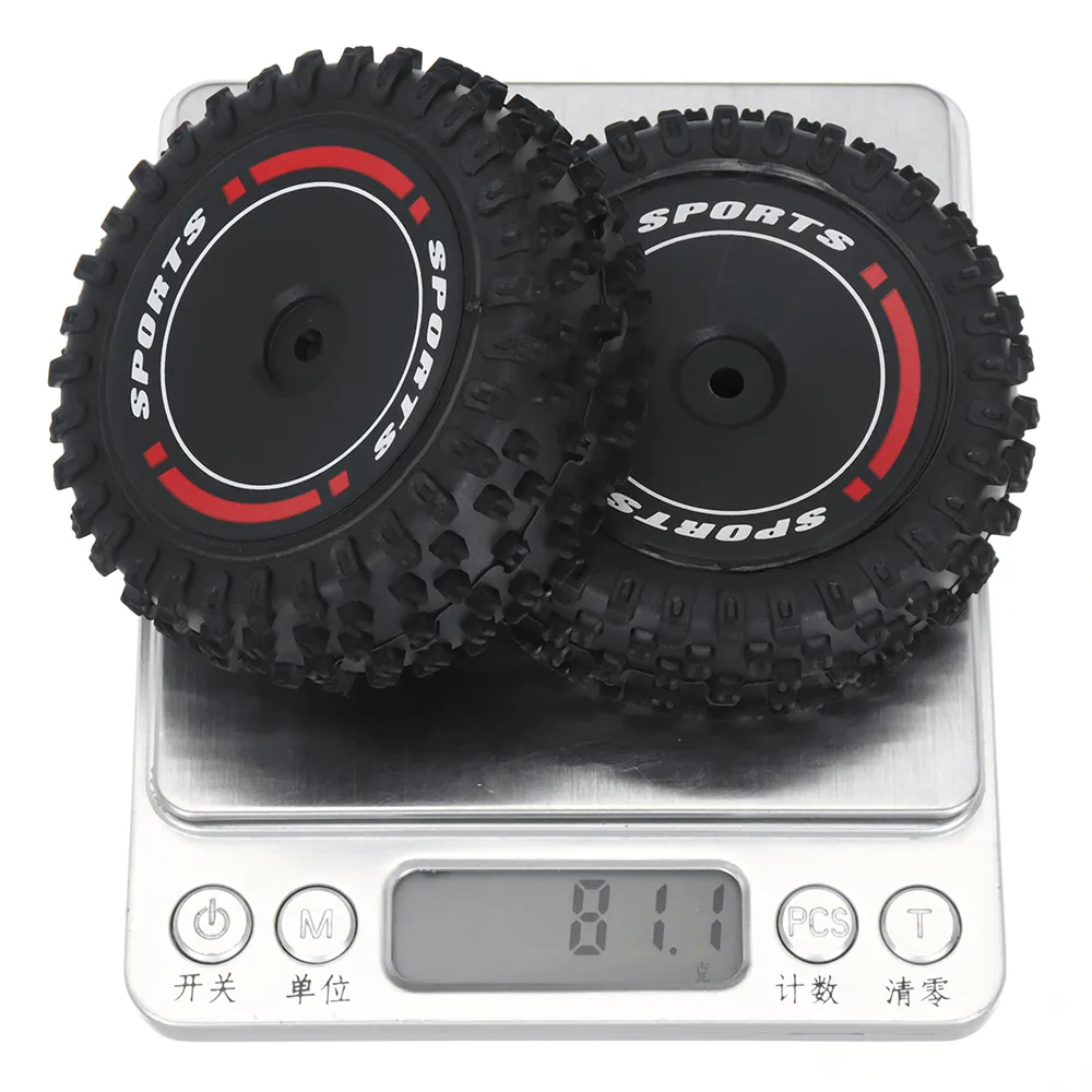 2PCS Wltoys 124010 1/12 RC Car Parts Front/Rear Tires Wheels Rims Vehicles Models Spare Accessories 2811/2812/2844/2845