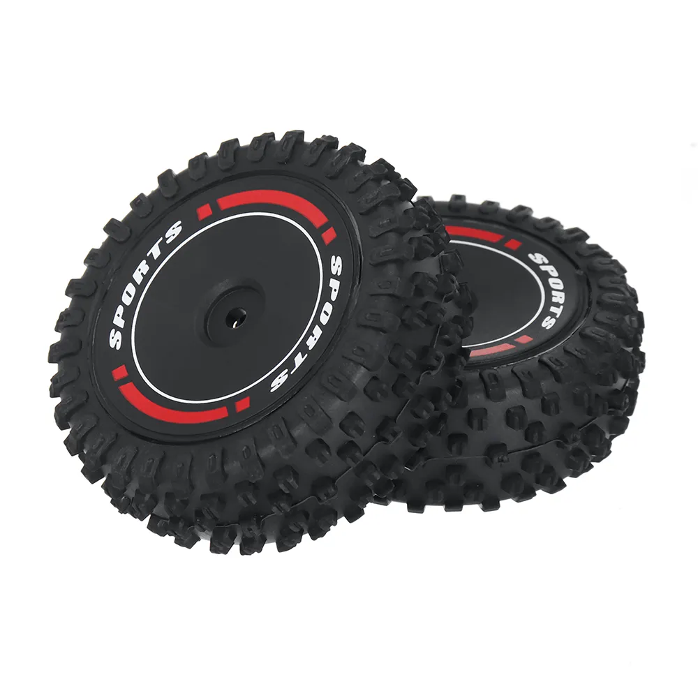 2PCS Wltoys 124010 1/12 RC Car Parts Front/Rear Tires Wheels Rims Vehicles Models Spare Accessories 2811/2812/2844/2845