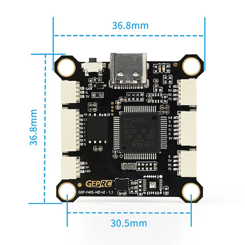 30.5x30.5mm GEPRC GEP F405 HD V2 F4 OSD Flight Controller 3-6S with 5V 9V BEC Output Support DJI O3 Air Unit for FPV RC Racing Drone 30.5x30.5mm GEPRC GEP F405 HD V2 F4 OSD Flight Controller 3-6S with 5V 9V BEC Output Support DJI O3 Air Unit for FPV RC Racing Drone