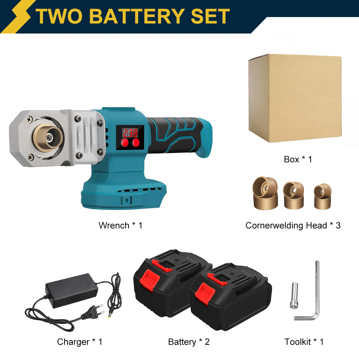 Excellway 1400W Pipe Welding Machine Kit for Welding Plastic Pipes PP/PPR/PB/PE/PP-C Pipe EU Plug