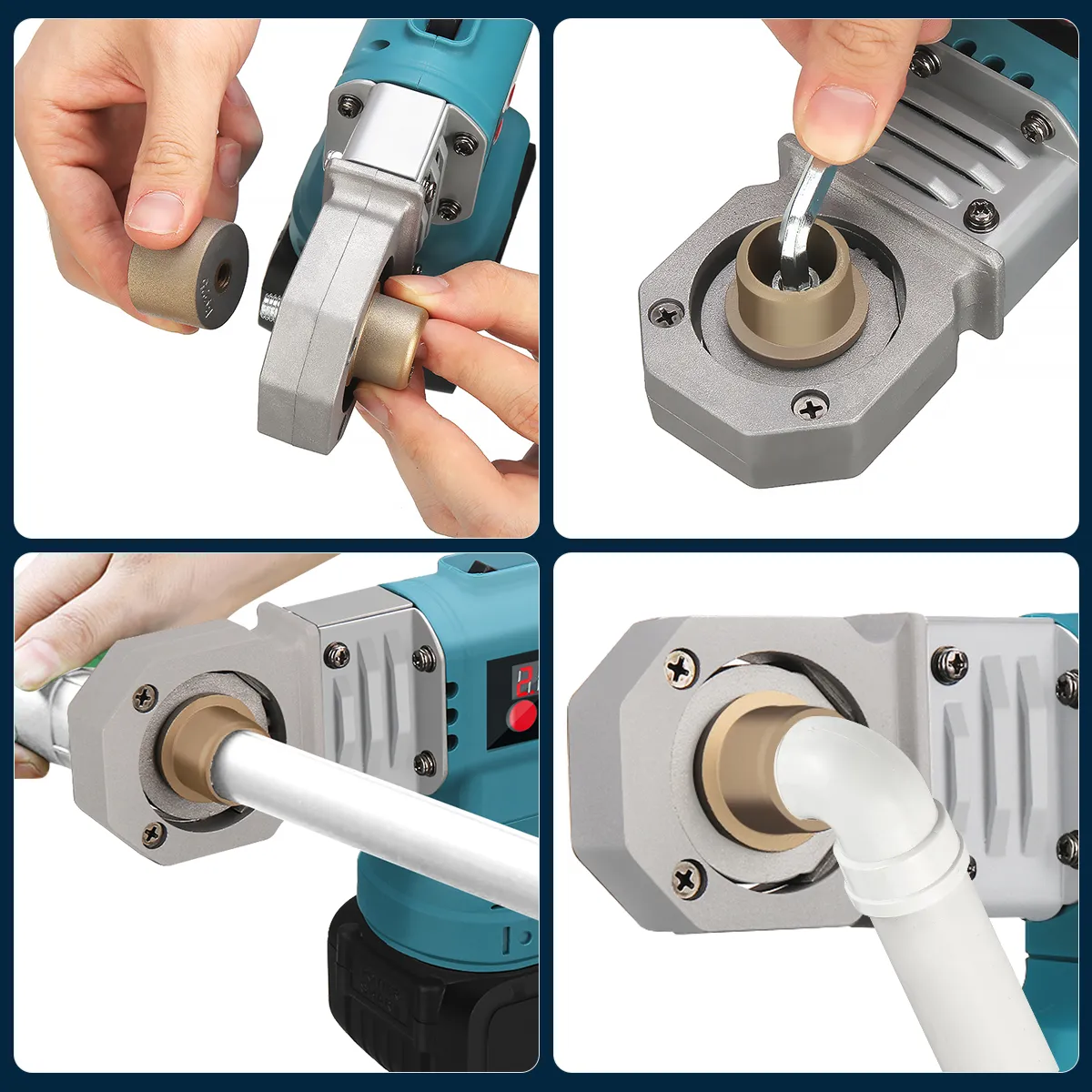 Excellway 1400W Pipe Welding Machine Kit for Welding Plastic Pipes PP/PPR/PB/PE/PP-C Pipe EU Plug