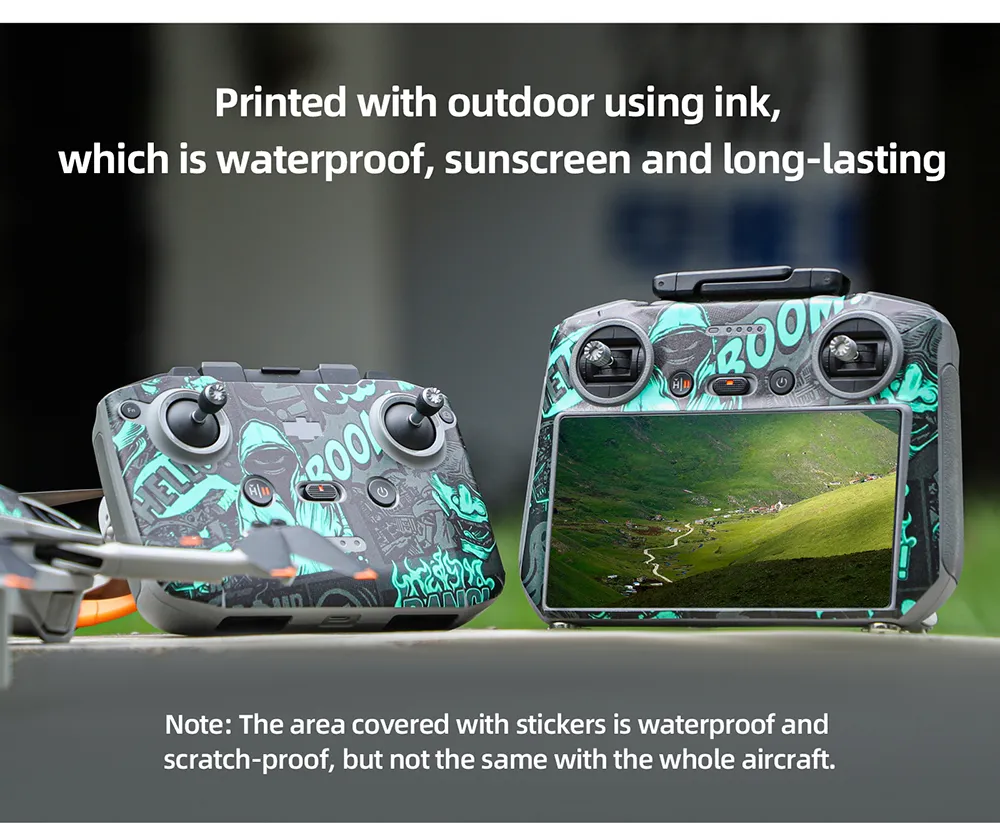 Sunnylife Waterproof PVC Stickers Drone Body Skin Protective Arm Remote Control Protector for DJI Mini 4 PRO RC Drone