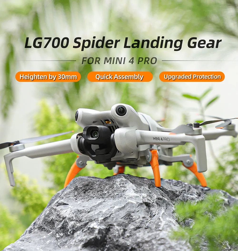 Sunnylife Foldable Extended Heightening Spider Landing Gear Legs Protector Support for DJI Mini 4 PRO RC Drone Quadcopter