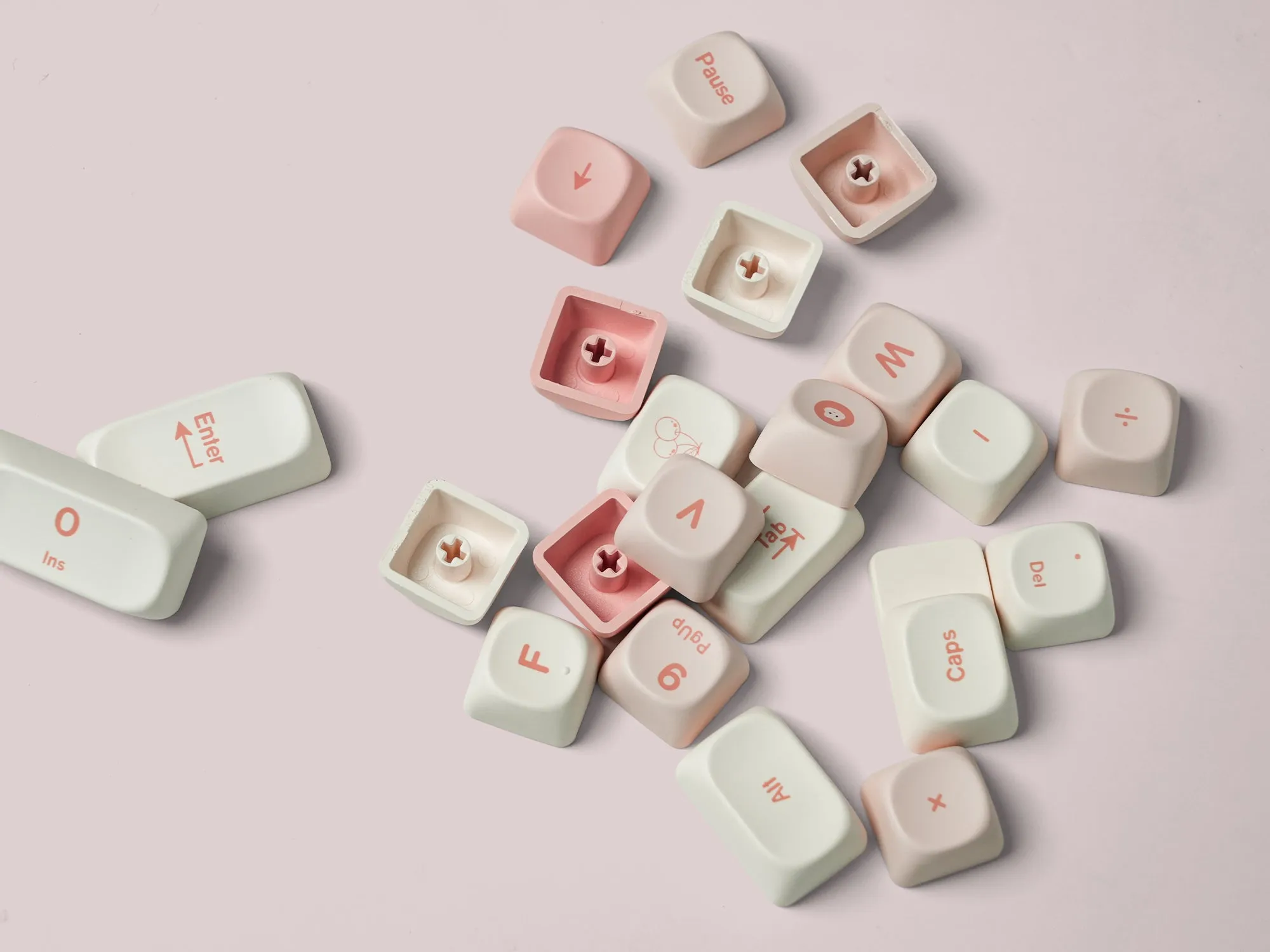 XVX Cherry Pudding 143 Keys MOA Profile Dye-Sub PBT Keycap Set for ANSI Layout 61/68/84/87/100/104/108 Keys Mechanical Keyboard