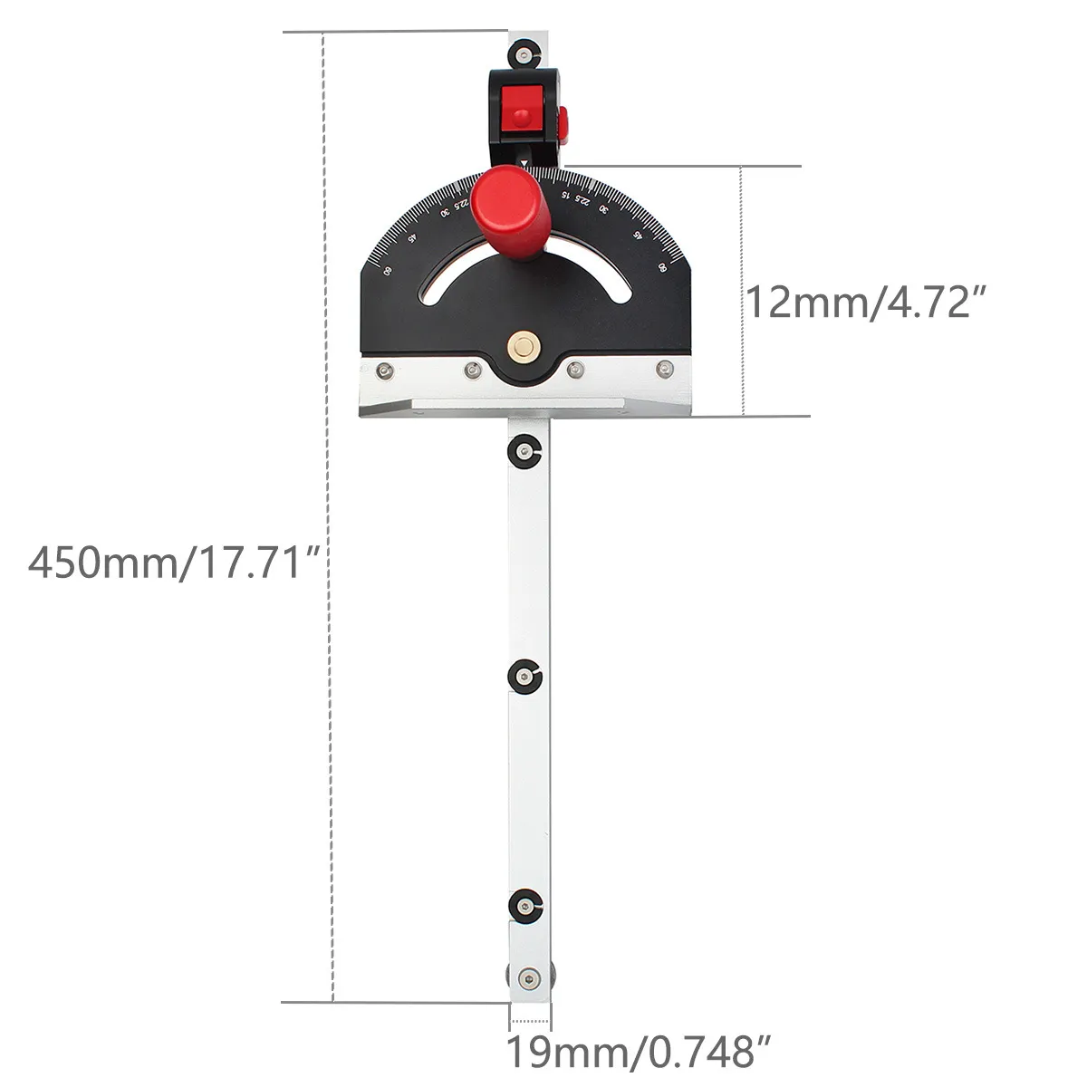 Table Saw Miter Gauge Handle Benches Router Miter Gauge Sawing Assembly Ruler DIY Carpenter Woodworking Tools