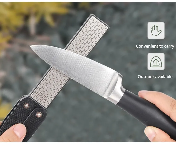 DMD Portable Double Side Grindstone Professional Kitchen Sharpener for Pocket Folding Knife Sharpening Stone Sharpener Diamond