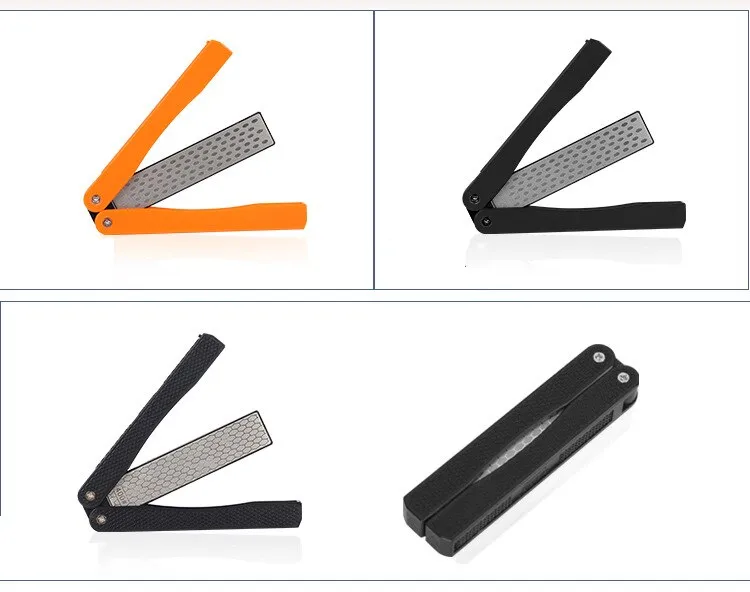 DMD Portable Double Side Grindstone Professional Kitchen Sharpener for Pocket Folding Knife Sharpening Stone Sharpener Diamond