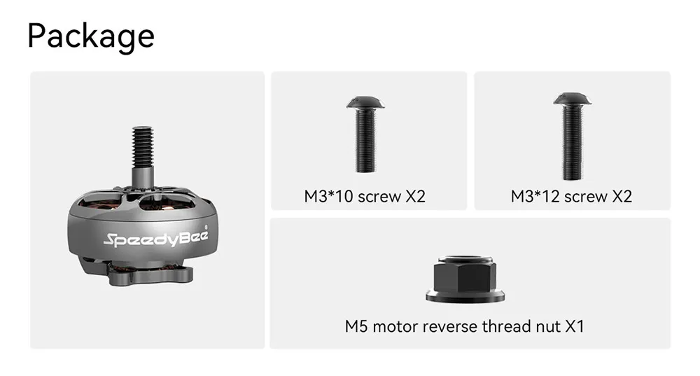 SpeedyBee 2807 1050KV 6S Brushless Motor for Mario Fold 8 DC Long Range FPV Racing Drone