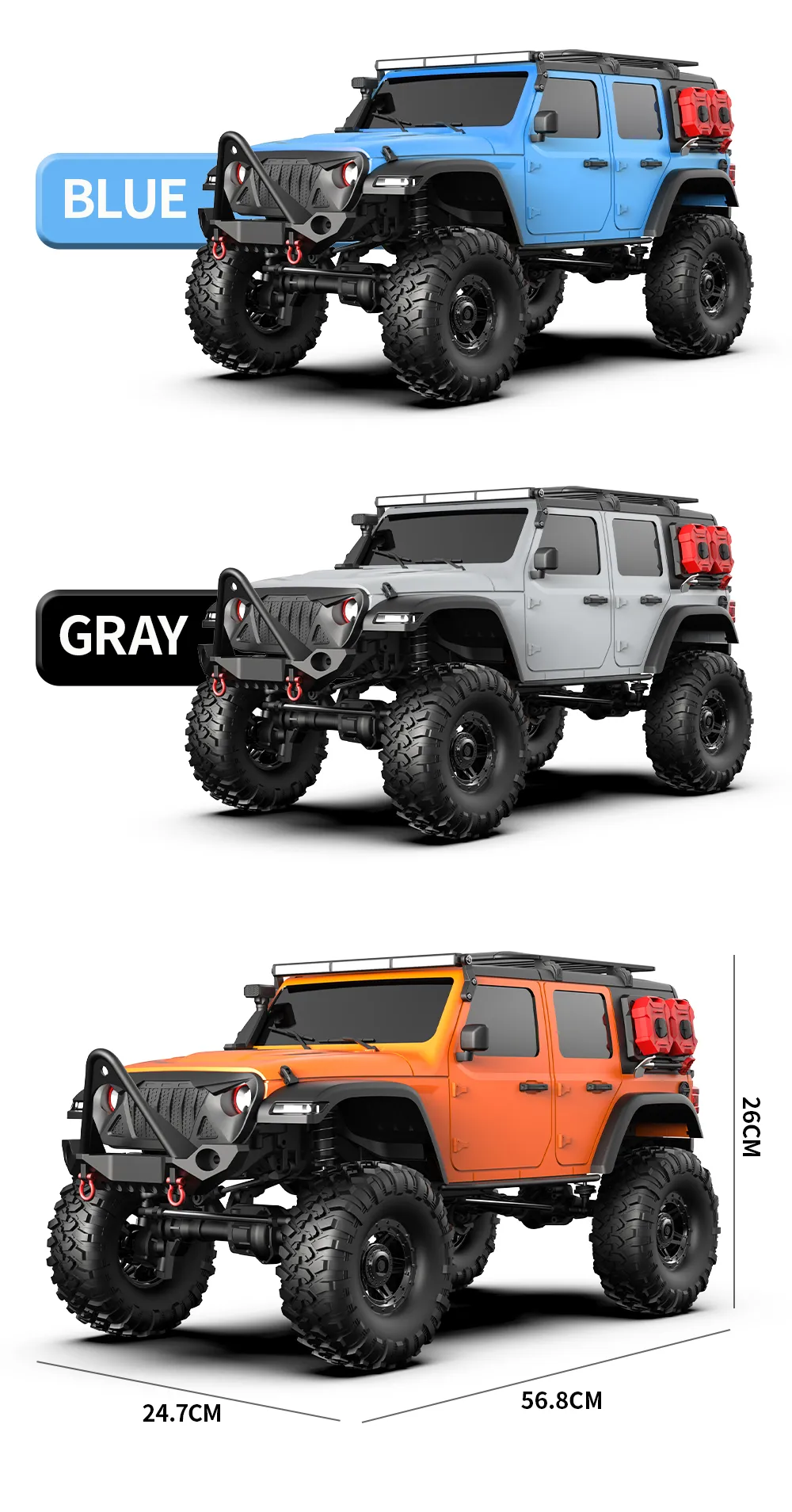 HB Toys RTR R1011/12/13/14 1/10 2.4G 4WD RC Car Full Proportional Rock Crawler RUBICON LED Light Off-Road Climbing Truck Vehicles Models 3s Compatible Toys HB Toys RTR R1011/12/13/14 1/10 2.4G 4WD RC Car Full Proportional Rock Crawler RUBICON LED Light Off-Road Climbing Truck Vehicles Models 3s Compatible Toys