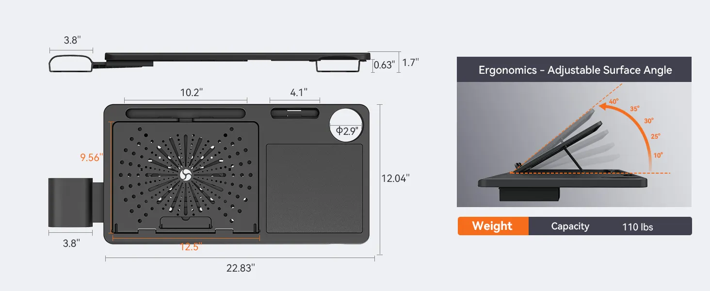 NEWTRAL LAPD Detachable Workstation Desktop for MagicH-BP/MagicH-BPro Ergonomic Chair