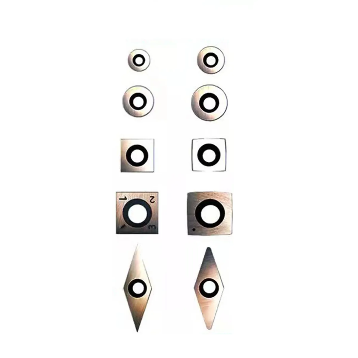 6 In 1 Carbide Tipped Wood Turning Tools Set Latest Lathe Rougher Finisher Swan Neck Hollowing Tools and Interchangeable Aluminum Alloy Grip Handle with Diamond Round Square Carbide Inserts