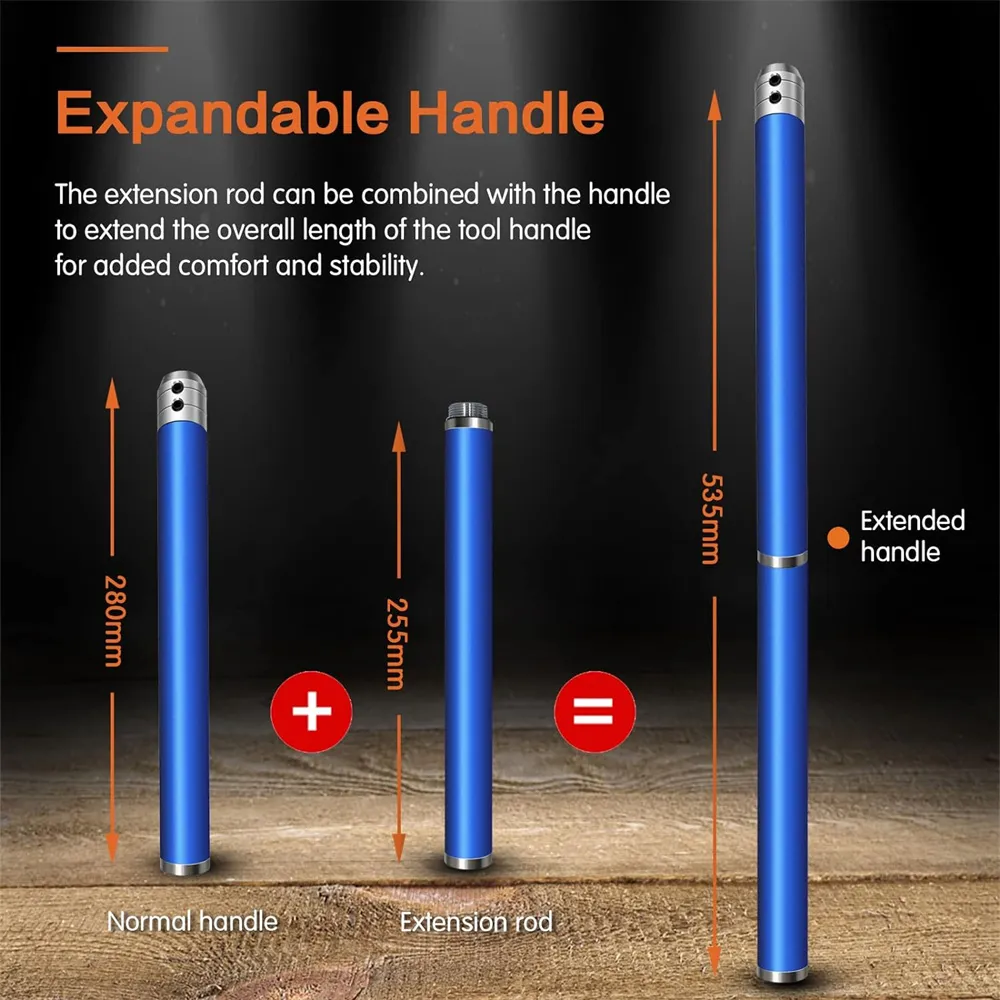 6 In 1 Carbide Tipped Wood Turning Tools Set Latest Lathe Rougher Finisher Swan Neck Hollowing Tools and Interchangeable Aluminum Alloy Grip Handle with Diamond Round Square Carbide Inserts