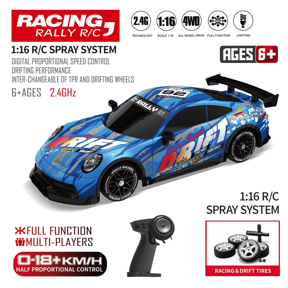 UJIETOYS PY360/PY361/PY362/PY363 1/16 2.4G 4WD Drift RC Car LED Light High Speed On Road Racing Stunt Vehicles Models Remote Control Toys