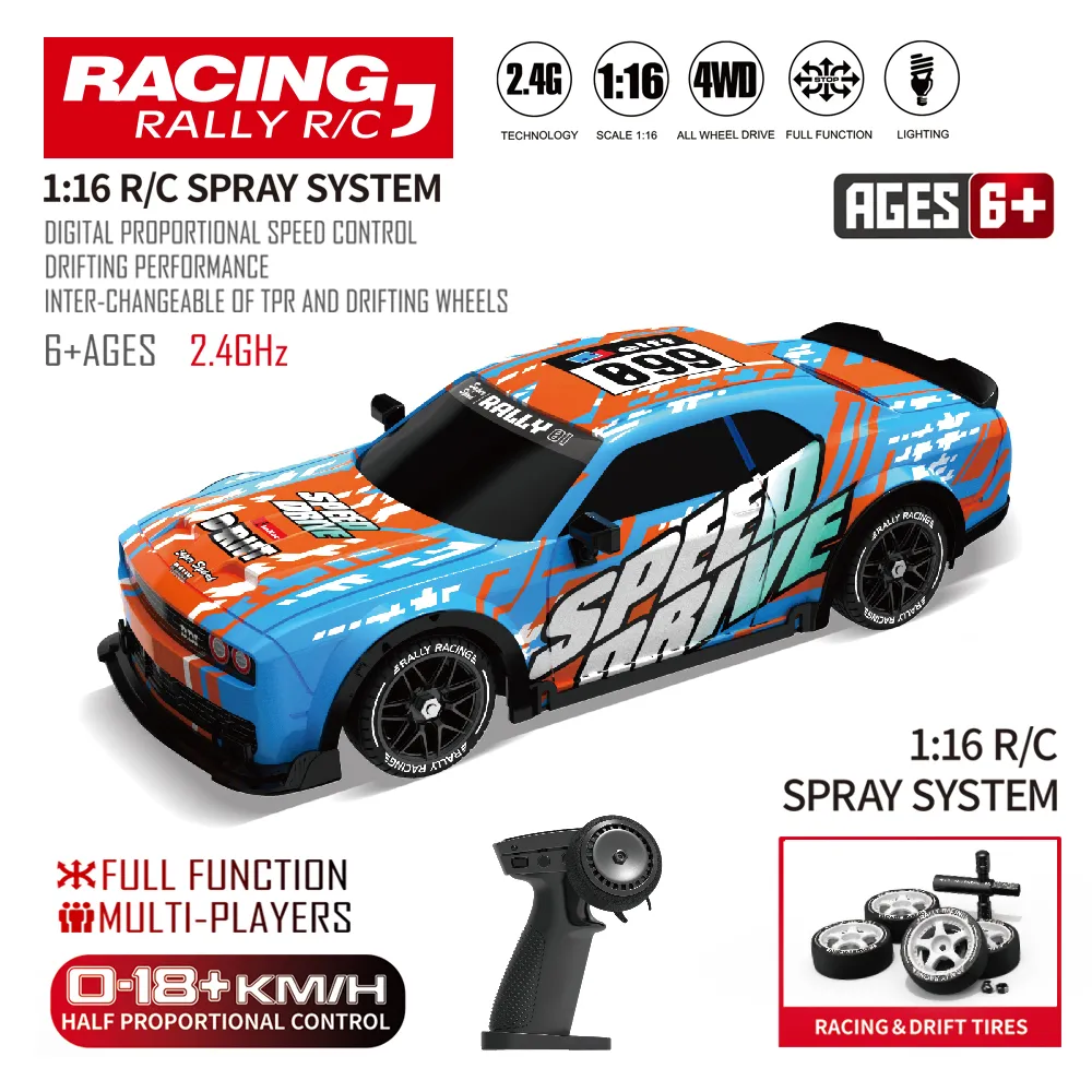 UJIETOYS PY360/PY361/PY362/PY363 1/16 2.4G 4WD Drift RC Car LED Light High Speed On Road Racing Stunt Vehicles Models Remote Control Toys