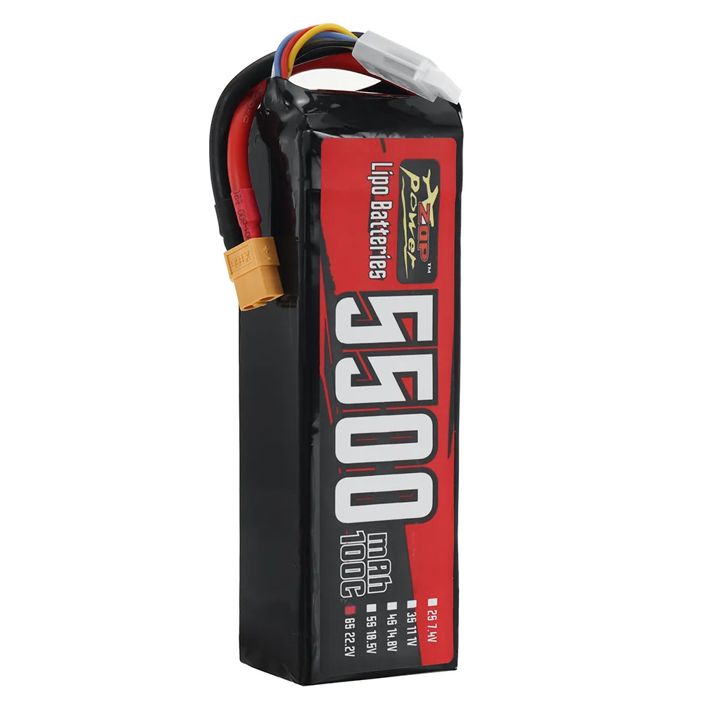 ZOP Power 22.2V 5500mAh 100C 6S 122.1Wh LiPo Battery XT60 Plug for RC Drone