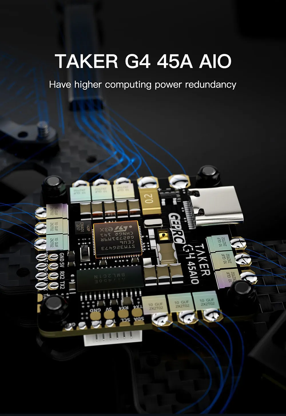GEPRC Tern LR40 Analog 4 Inch 4S Long Range FPV Racing Drone PNP BNF with Taker G4 45A AIO 1W VTX Caddx Ratel2 GEPRC Tern LR40 Analog 4 Inch 4S Long Range FPV Racing Drone PNP BNF with Taker G4 45A AIO 1W VTX Caddx Ratel2