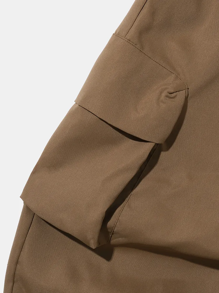 ChArmkpR Mens Solid Side Pocket Casual Drawstring Waist Cargo Pants ChArmkpR Mens Solid Side Pocket Casual Drawstring Waist Cargo Pants