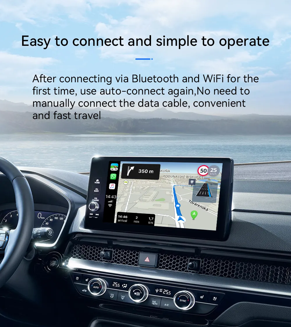 Wireless CarPlay Adapter Original Car Wired Carplay To Wireless Carplay Bluetooth 5.0 Wireless Connection Plug and Play