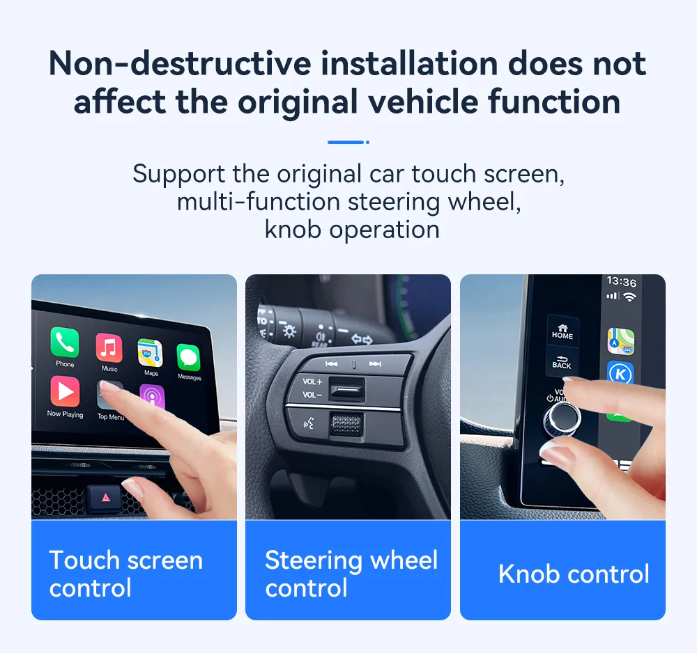 Wireless CarPlay Adapter Original Car Wired Carplay To Wireless Carplay Bluetooth 5.0 Wireless Connection Plug and Play