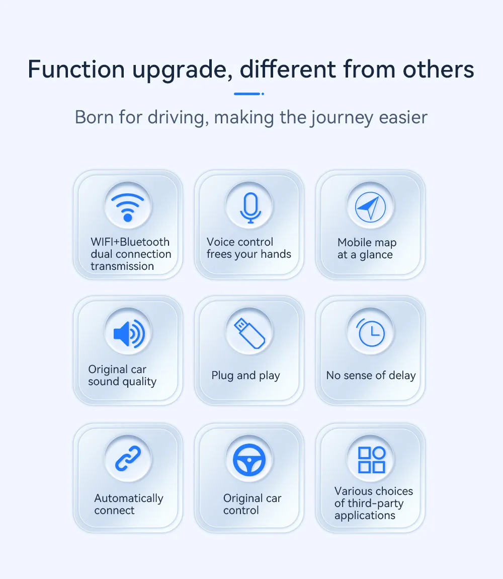 Wireless CarPlay Adapter Original Car Wired Carplay To Wireless Carplay Bluetooth 5.0 Wireless Connection Plug and Play