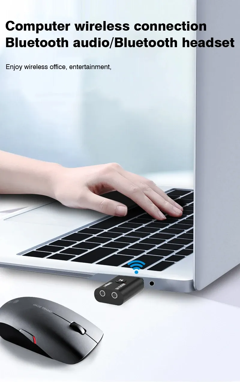 M188 2-in-1 USB bluetooth 5.0 Transmitter Receiver Wireless Adapter for Computer TV Laptop Speaker Headset