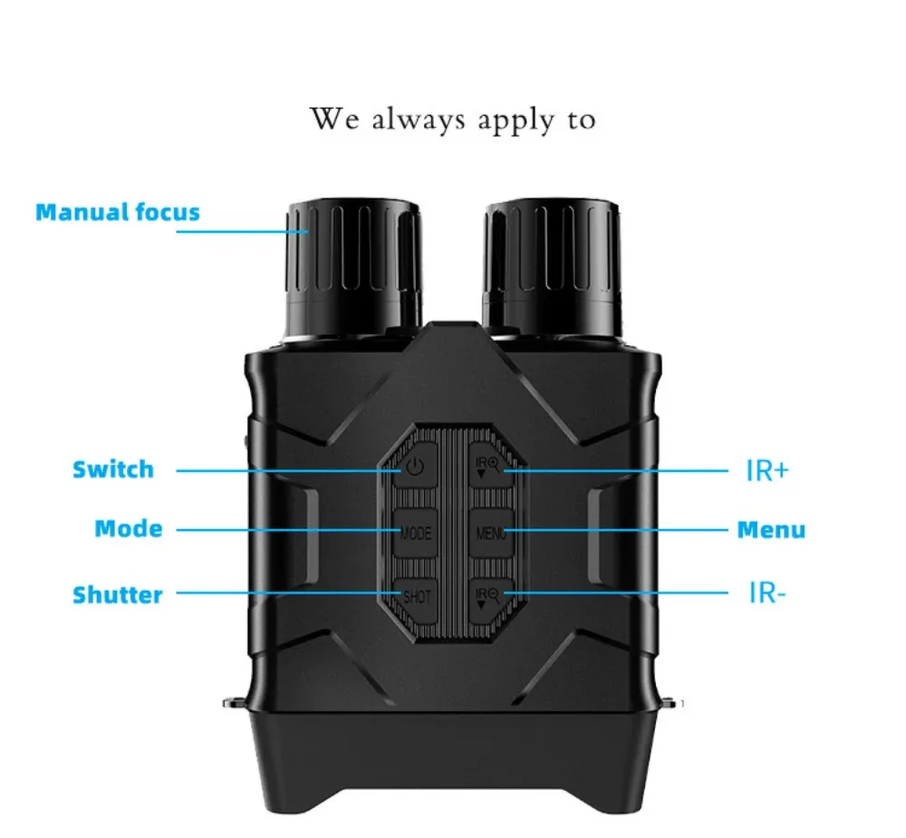 Night Vision Instrument 10X Zoom Night Vision Instrument 4-Inch Large Screen 5K Day And Night Dual Binoculars For Recording Night Vision Instrument 10X Zoom Night Vision Instrument 4-Inch Large Screen 5K Day And Night Dual Binoculars For Recording