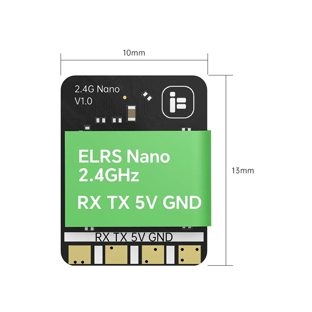 iFlight ExpressLRS ELRS 2.4GHz/868/915MHz Open Source Nano RX Receiver w/ T Antenna for FPV Racing Drone