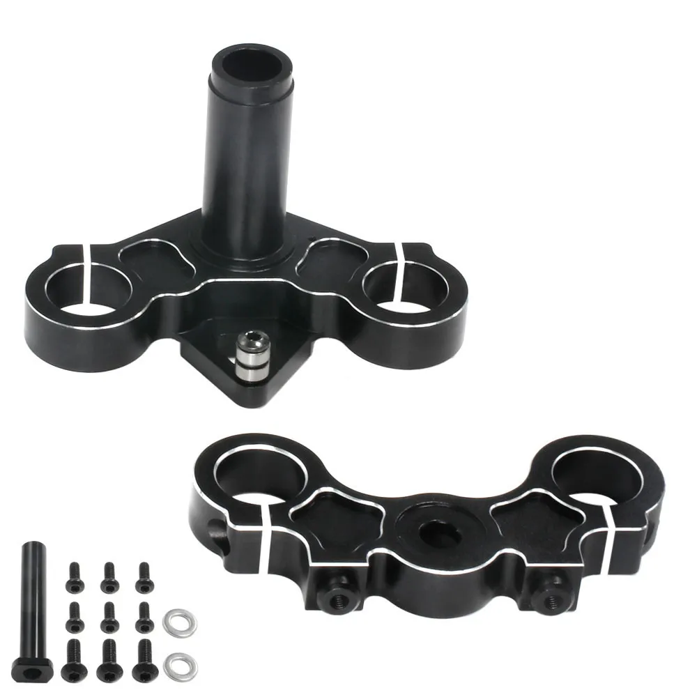 1Set Aluminum Alloy 7075 Triple Clamp Set For LOSI 1/4 Promoto-MX Motorrad RTR LOS06000 LOS264004 RC Motorcycle Parts