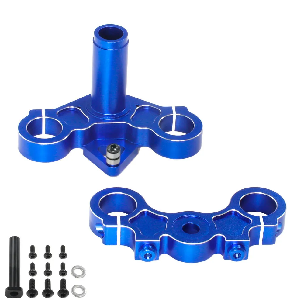 1Set Aluminum Alloy 7075 Triple Clamp Set For LOSI 1/4 Promoto-MX Motorrad RTR LOS06000 LOS264004 RC Motorcycle Parts