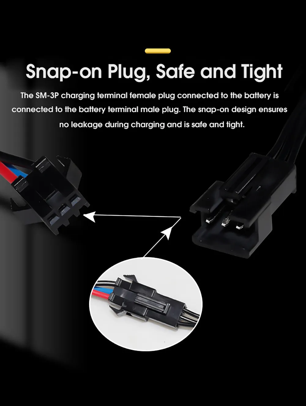 7.4V 800mAh USB Charge Cable SM-3P Positive Plug for LiPo Li-ion RC Toys Battery