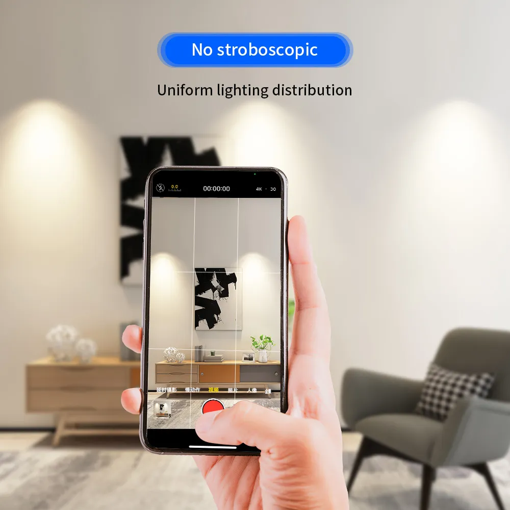 Smart LED Downlight 27mm Ultra Thin 6W RGB+CCT 2700K~6500K Compatible Zigbee 3.0 Smartthings Echo Alexa Google Home