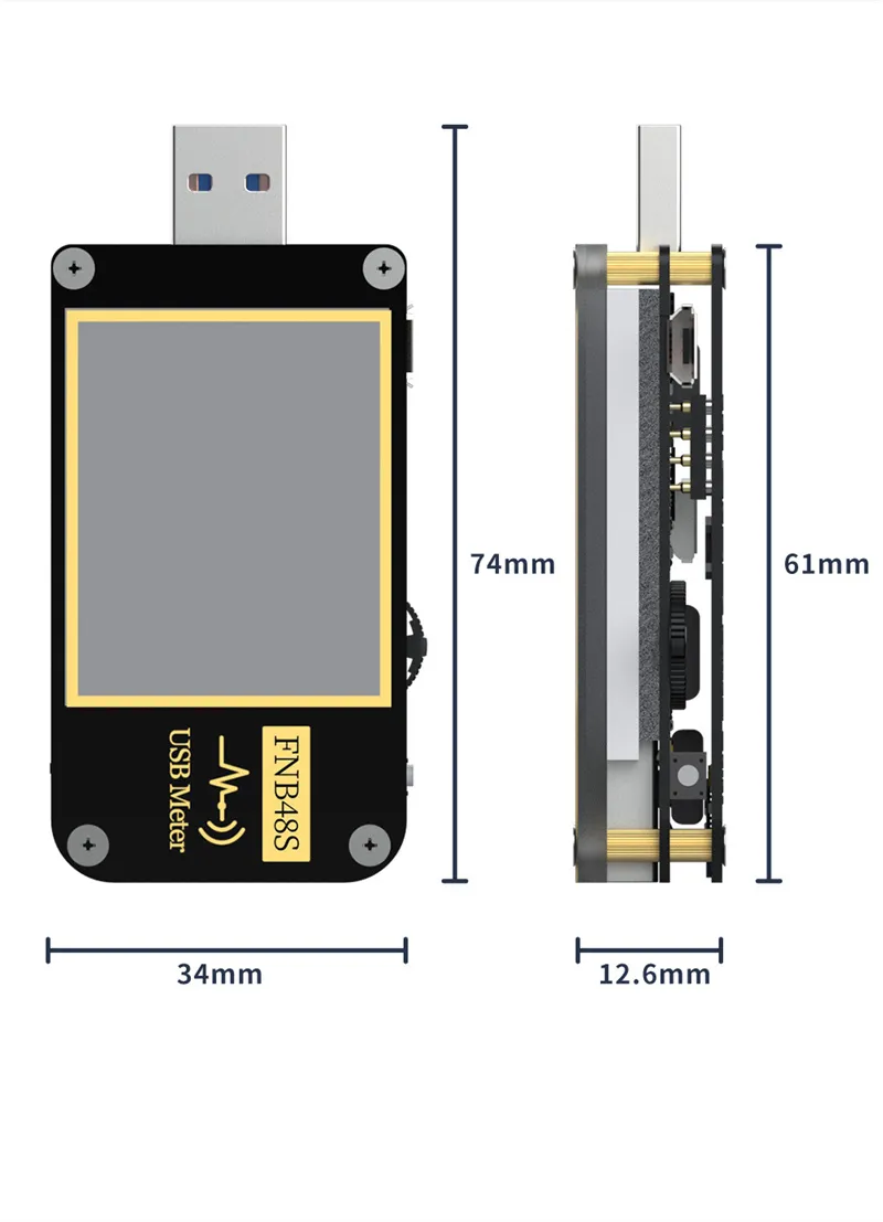 FNIRSI-FNB48S Voltmeter Ammeter Current Voltmeter USB Tester PD Trigger QC4 + PD3.0 2.0 PPS Fast Charging Protocol Capacity Test