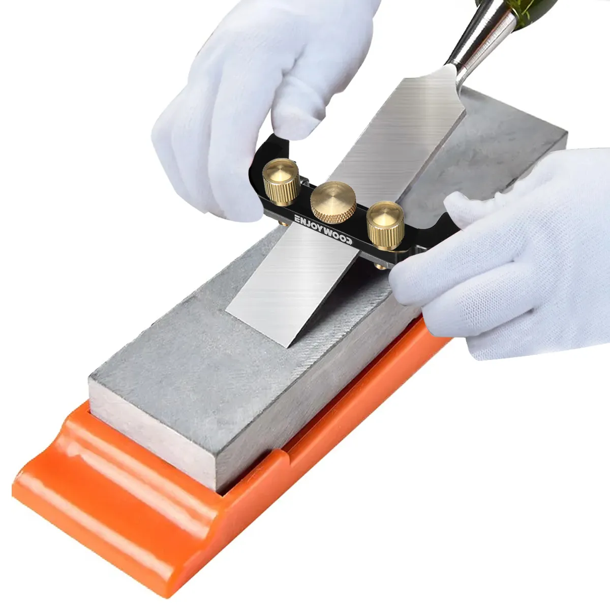 ENJOYWOOD Precision Chisel Honing Guide Sharpening Jig Tool Aluminum Alloy for Chisels and Planes for Razor-Sharp Woodworking Performance ENJOYWOOD Precision Chisel Honing Guide Sharpening Jig Tool Aluminum Alloy for Chisels and Planes for Razor-Sharp Woodworking Performance