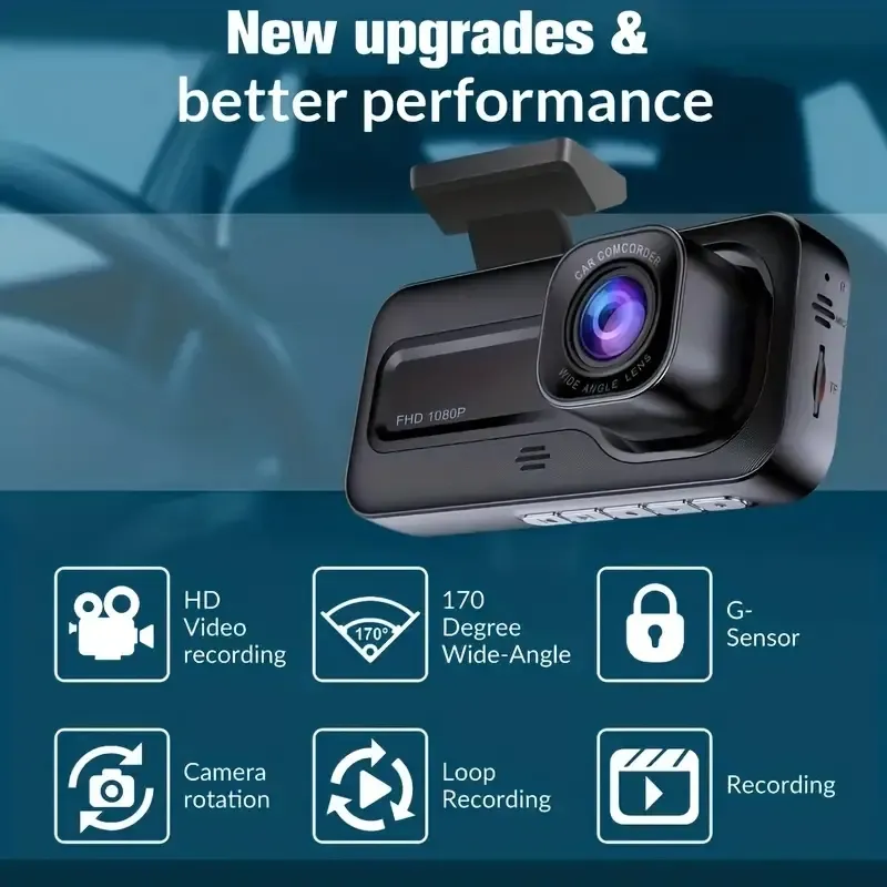 Full HD 1080P Car Front Windshield DVR Camera 3 Lens Dash Cam with Infrared Night Vision Parking Reverse Assistance