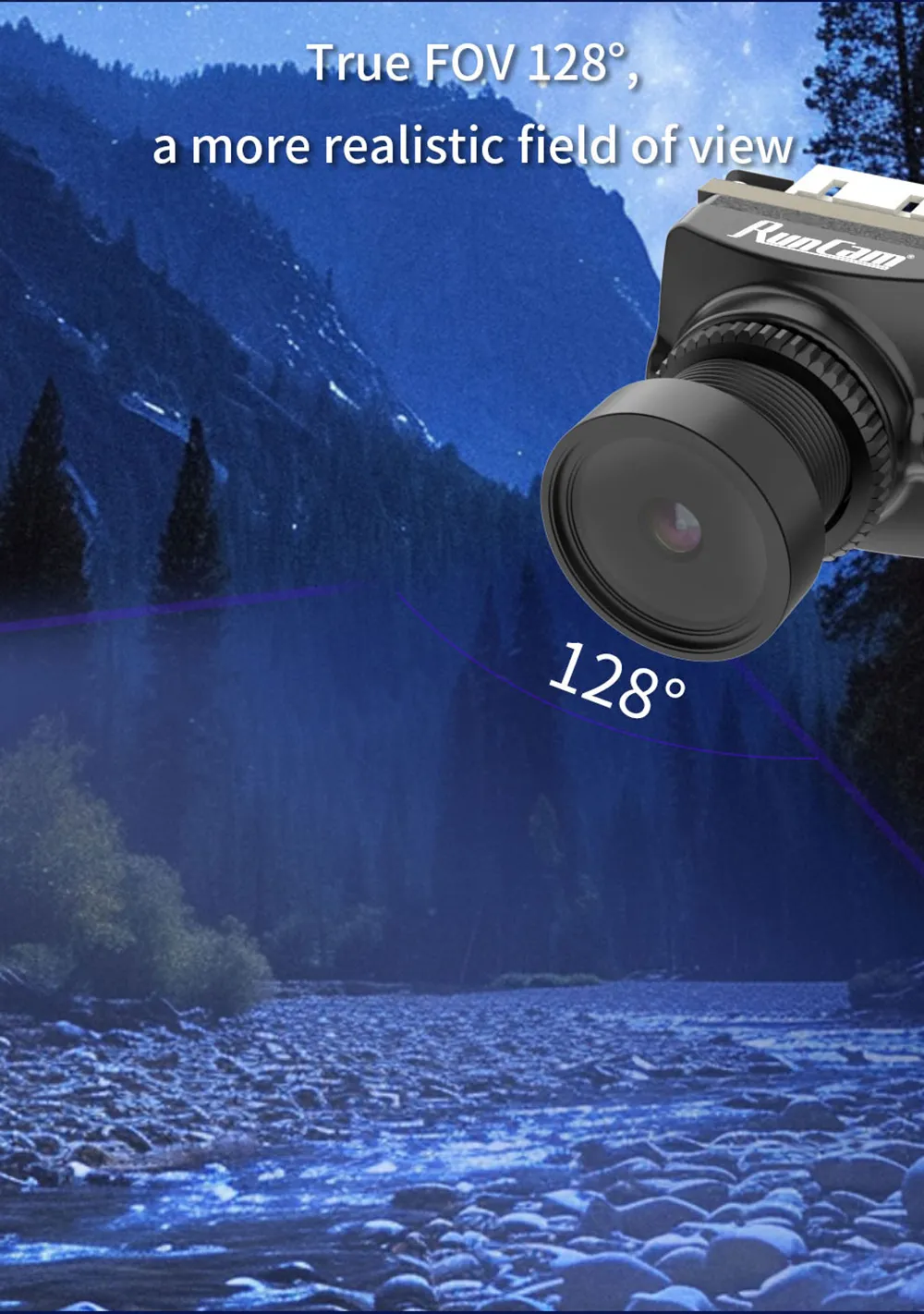RunCam Phoenix2 Pro Starlight Cmos 1500TVL FOV 128 Degree FPV Camera Image Quality Enhanced for RC Drone