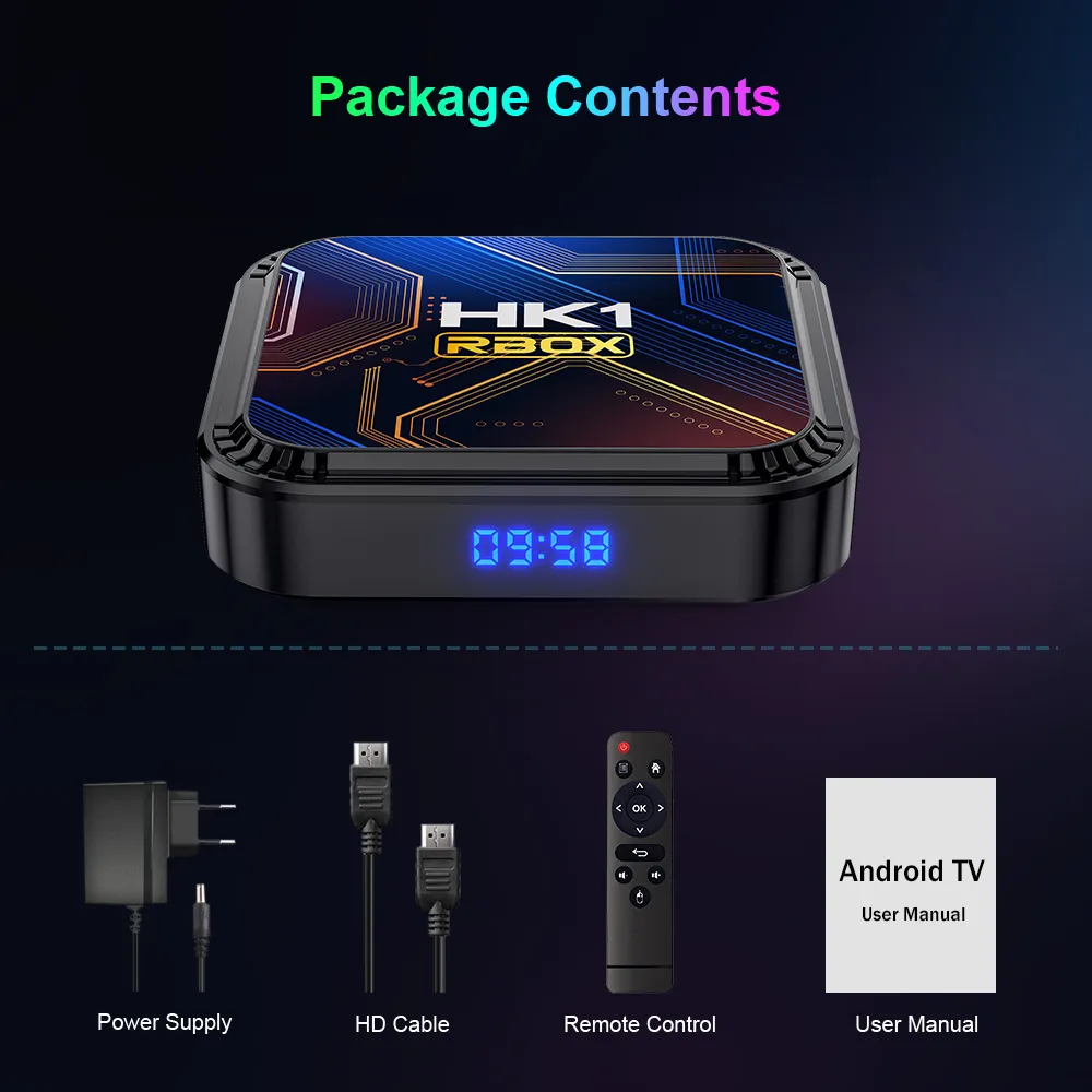 [4+64G] Kotak TV Pintar HK1RBOX K8S Android 13 RK3528 8K HDR10 WIFI6 Kotak TV Android 2023 Pemutar Media Set Top Box