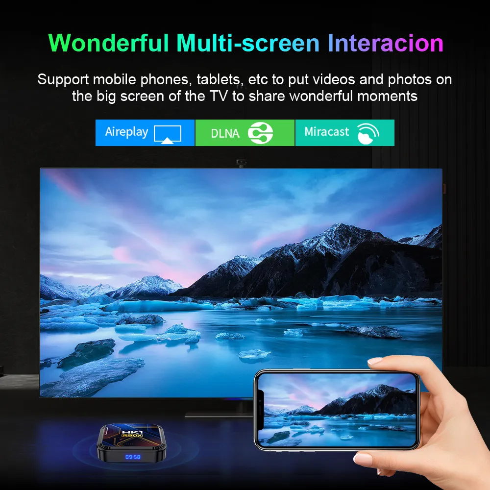 [4+64G] Kotak TV Pintar HK1RBOX K8S Android 13 RK3528 8K HDR10 WIFI6 Kotak TV Android 2023 Pemutar Media Set Top Box