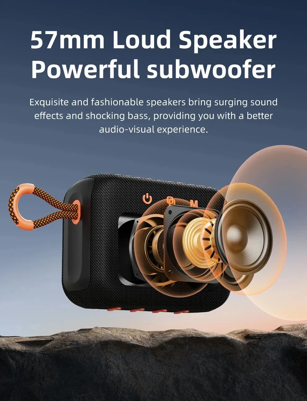 Zealot S75 10W bluetooth Speaker Portable Speaker 57mm Loud Driver HiFi Stereo 3000mAh Battery Support TF Card TWS IPX6 Waterproof Outdoors Wireless Speaker
