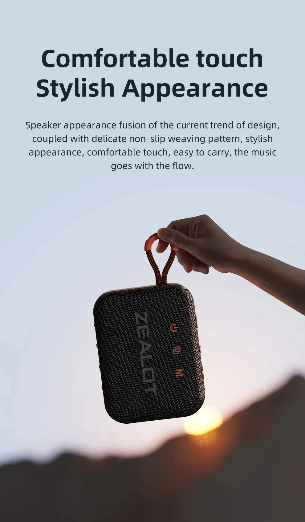 Zealot S75 10W bluetooth Speaker Portable Speaker 57mm Loud Driver HiFi Stereo 3000mAh Battery Support TF Card TWS IPX6 Waterproof Outdoors Wireless Speaker