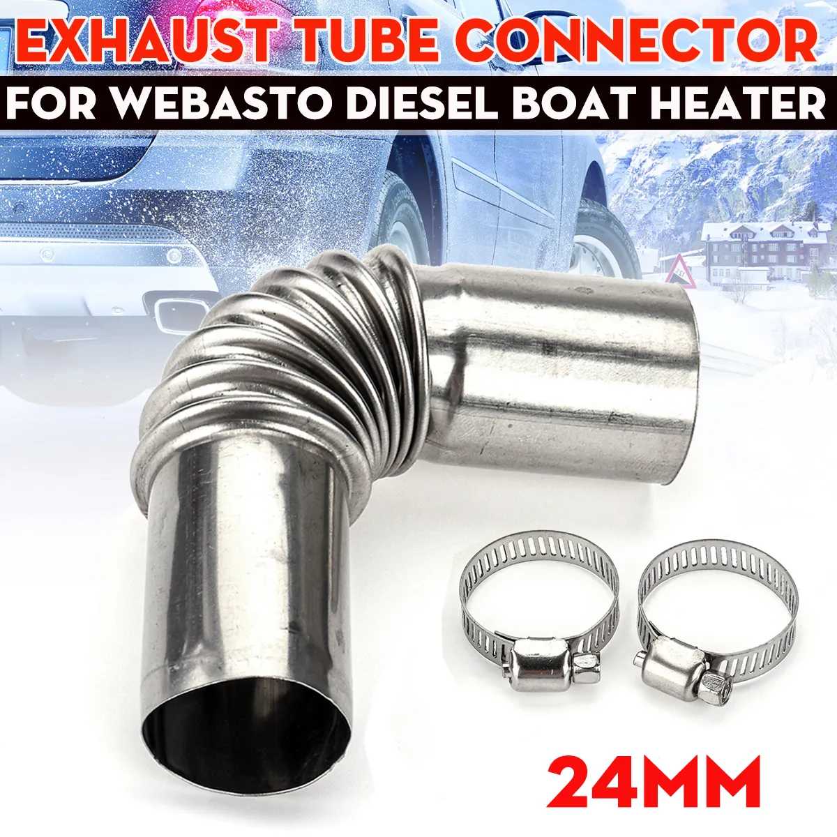24mm Auspuffrohr Rohr Ellenbogen Stecker Für Eberspacher Für Webasto Diesel Boot Heizung