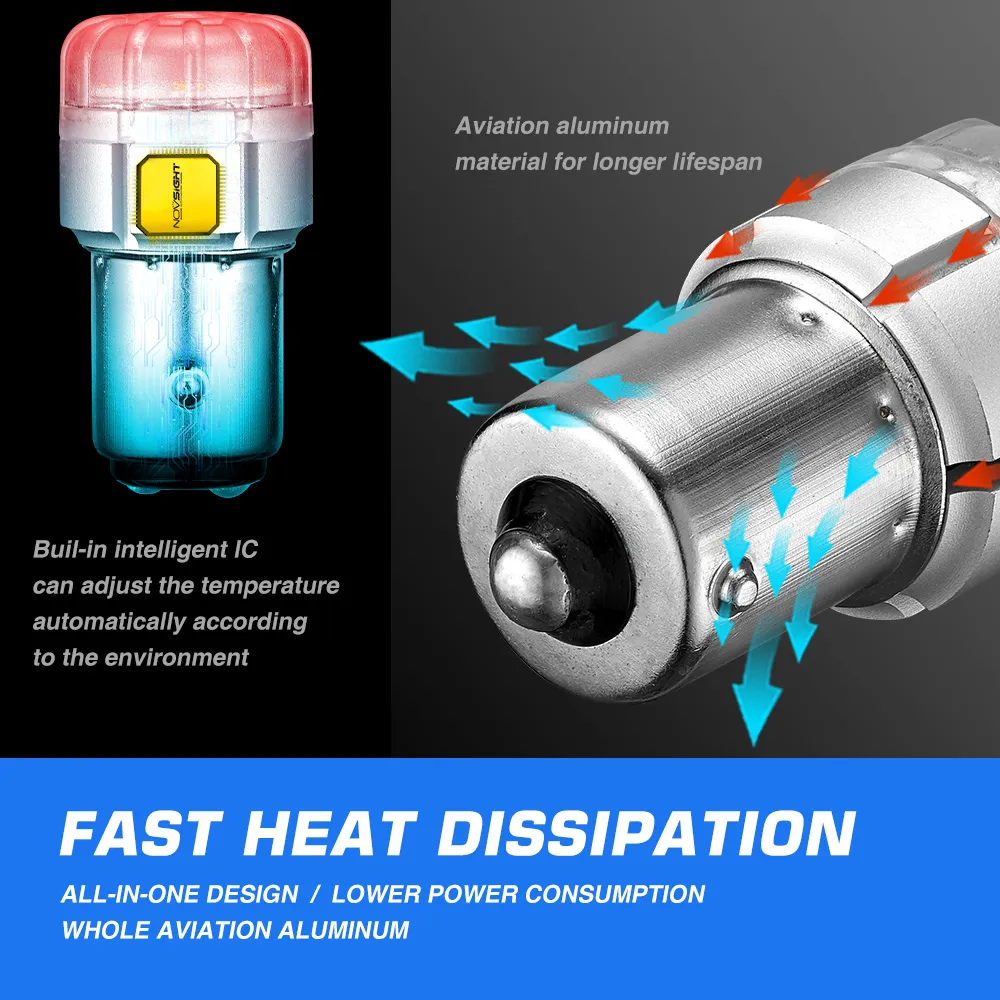 NOVSIGHT 12V 1157 5W LED Light Bulb 350LM Brake Light Bulb for Tail Light 3020SMD Reverse Turn Signal Light NOVSIGHT 12V 1157 5W LED Light Bulb 350LM Brake Light Bulb for Tail Light 3020SMD Reverse Turn Signal Light