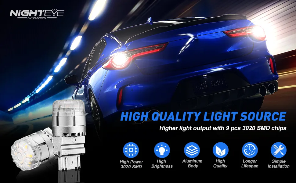 NOVSIGHT Pair 12V 2W Car LED Bulbs 3157 Type Tail Light Bulbs 700LM Bright Turn Signal Bulbs 3020SMD NOVSIGHT Pair 12V 2W Car LED Bulbs 3157 Type Tail Light Bulbs 700LM Bright Turn Signal Bulbs 3020SMD