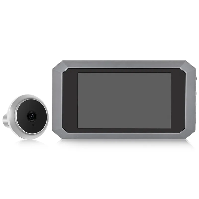 N9S 3.97in LCD Screen Visual Doorbell Digital Magic Eye Electronic Viewfinder Night Vision Safety Door Viewer Photo Recording Door Peephole Camera